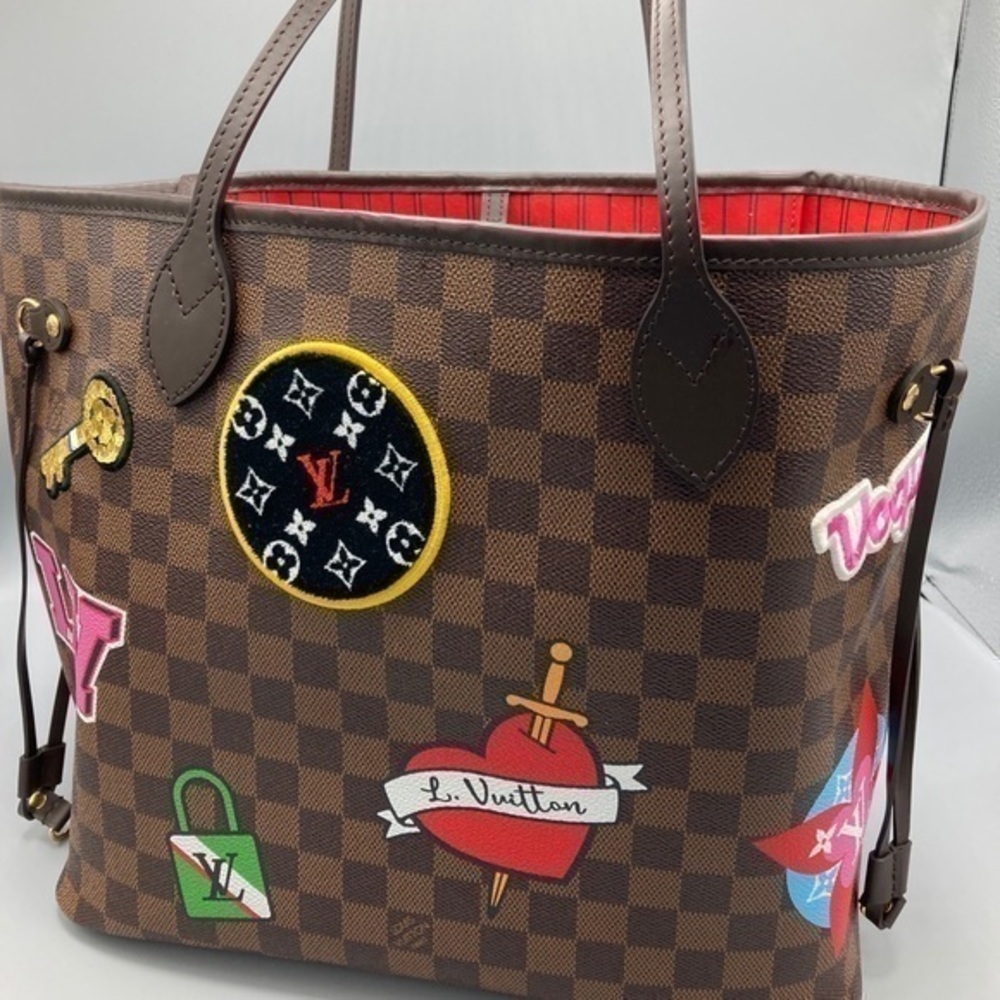 Louis Vuitton LV Neverfull Patch Sticker Damier MM jeans shirt shoe purse - Picture 5 of 13